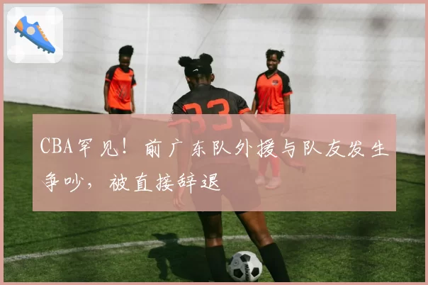CBA罕见！前广东队外援与队友发生争吵，被直接辞退